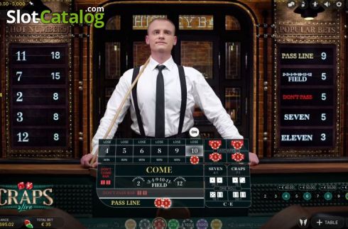 Οθόνη5. Craps Live (Evolution Gaming) Κουλοχέρης