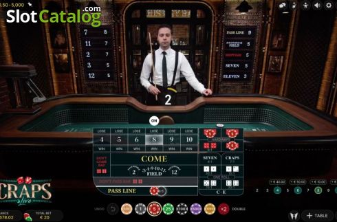 Οθόνη8. Craps Live (Evolution Gaming) Κουλοχέρης