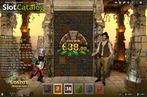 Οθόνη8. Gonzo's Treasure Hunt Κουλοχέρης 