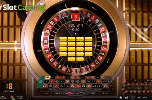 Οθόνη5. Gold Bar Roulette Κουλοχέρης