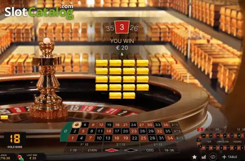 Οθόνη6. Gold Bar Roulette Κουλοχέρης