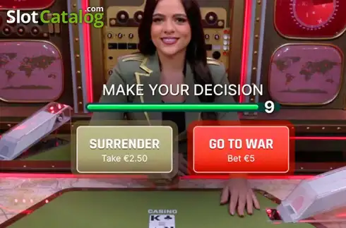 Οθόνη3. War (Evolution Gaming) Κουλοχέρης