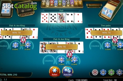 Οθόνη5. Russian Poker (Evoplay Entertainment) Κουλοχέρης