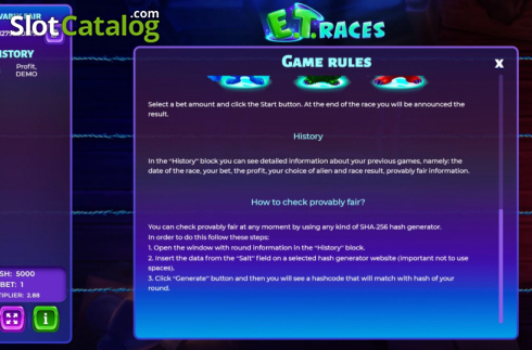 Οθόνη7. E.T. Races Κουλοχέρης