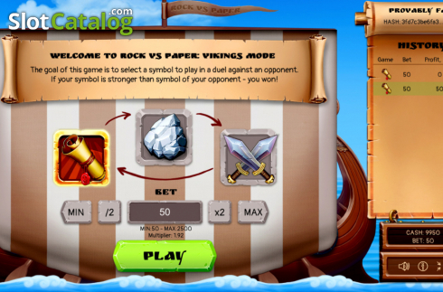 Οθόνη2. Rock vs Paper: Viking’s mode Κουλοχέρης