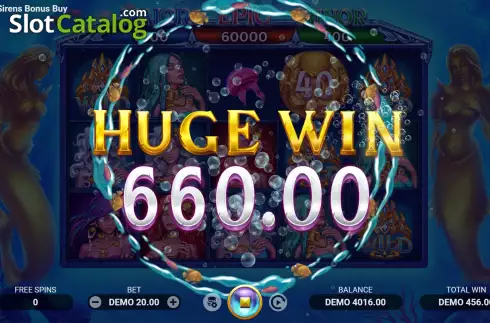 Οθόνη8. Gold of Sirens Bonus Buy Κουλοχέρης
