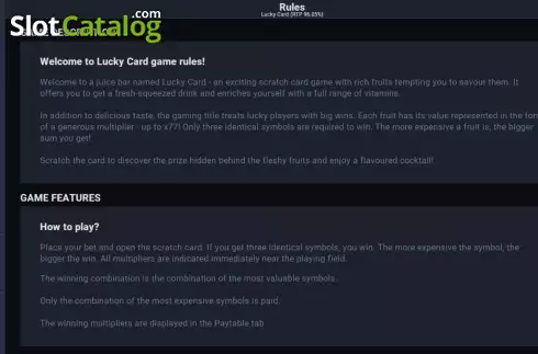 Οθόνη7. Lucky Card (Evoplay) Κουλοχέρης
