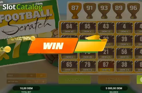 Οθόνη5. Football Scratch (Evoplay) Κουλοχέρης