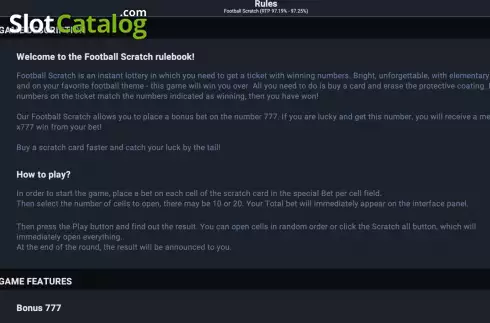 Οθόνη7. Football Scratch (Evoplay) Κουλοχέρης