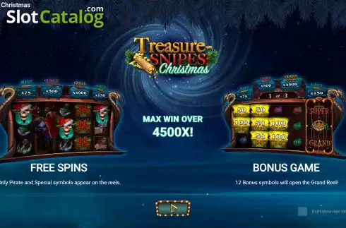 Οθόνη2. Treasure Snipes: Christmas Κουλοχέρης 