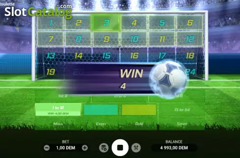 Οθόνη3. Penalty Roulette Κουλοχέρης