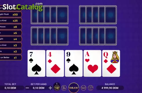 Οθόνη2. Video Poker (Evoplay) Κουλοχέρης