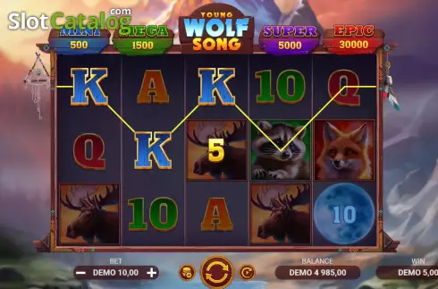 Οθόνη3. Young Wolf Song Κουλοχέρης 