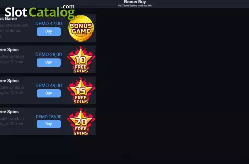 Οθόνη3. Hot Triple Sevens Hold & Win Κουλοχέρης