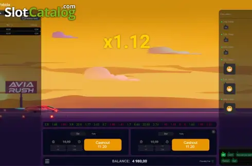 Οθόνη2. Avia Rush (Evoplay) Κουλοχέρης