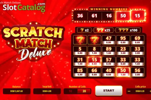 Οθόνη3. Scratch Match Deluxe Κουλοχέρης