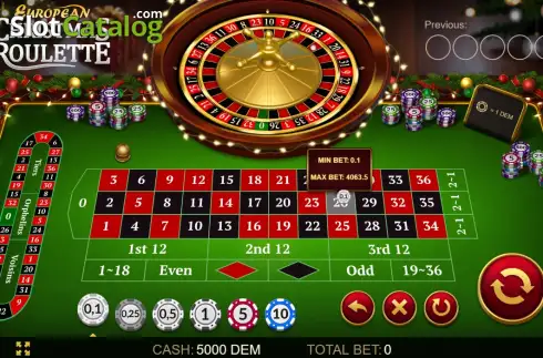 Οθόνη2. European Christmas Roulette Κουλοχέρης
