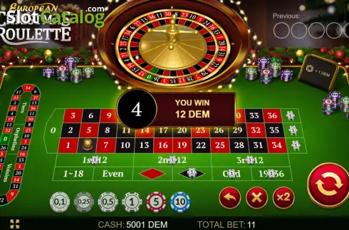 Οθόνη3. European Christmas Roulette Κουλοχέρης