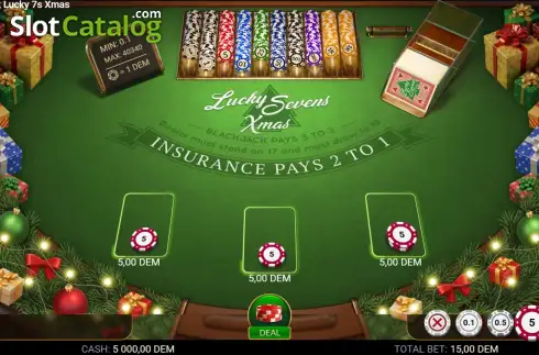 Οθόνη2. Blackjack Lucky 7s Xmas Κουλοχέρης 