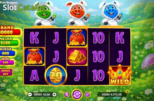 Οθόνη2. 3 Bunny Pots Bonanza Κουλοχέρης
