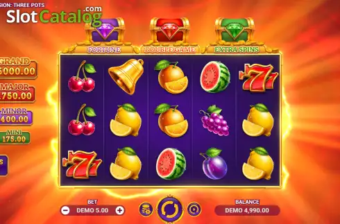 Οθόνη2. Fruit Fusion: Three Pots Κουλοχέρης