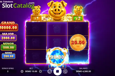 Οθόνη3. Piggy Bank: Coinstorm Κουλοχέρης