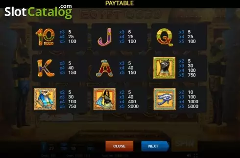Οθόνη5. Egypt Gods Κουλοχέρης