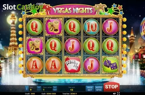 Οθόνη2. Vegas Nights (Evoplay) Κουλοχέρης