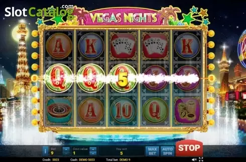 Οθόνη3. Vegas Nights (Evoplay) Κουλοχέρης