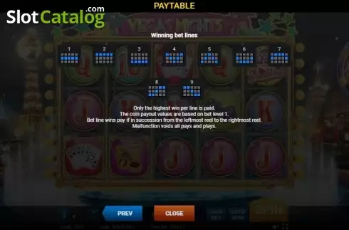 Οθόνη9. Vegas Nights (Evoplay) Κουλοχέρης