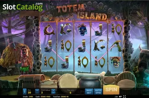 Οθόνη3. Totem Island Κουλοχέρης