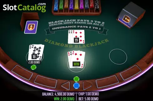 Οθόνη7. Diamond Blackjack Κουλοχέρης