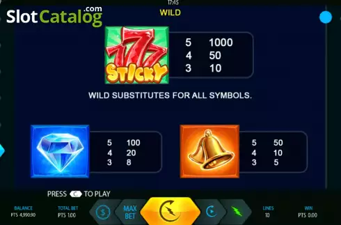 Οθόνη6. Sticky 777 Κουλοχέρης
