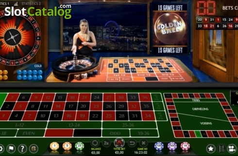 Οθόνη2. Roulette Golden Ball Live casino Κουλοχέρης