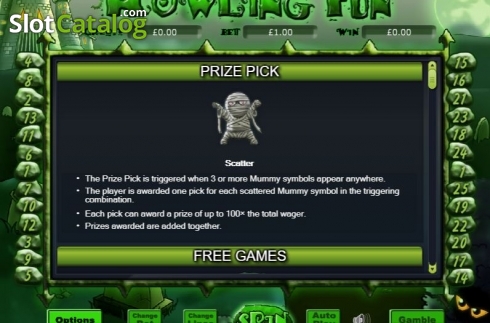 Οθόνη3. Howling Fun Κουλοχέρης