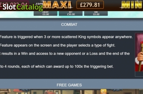 Οθόνη3. Kingdom of Cash Jackpot Κουλοχέρης 