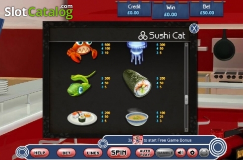Οθόνη9. Sushi Cat Κουλοχέρης