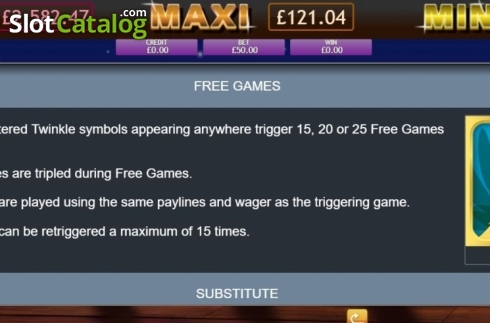 Οθόνη4. Twinkle Jackpot Κουλοχέρης 