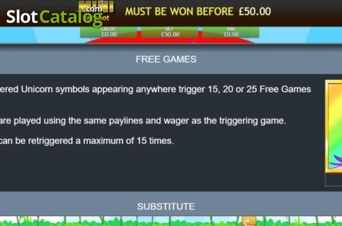 Οθόνη3. Unicorn Bliss Jackpot Κουλοχέρης