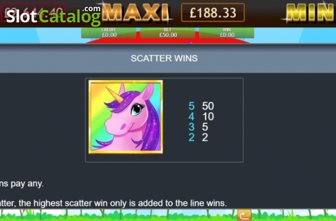 Οθόνη5. Unicorn Bliss Jackpot Κουλοχέρης