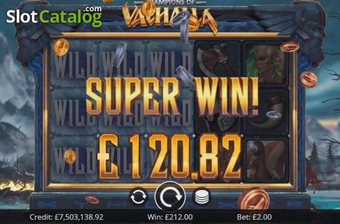 Οθόνη7. Champions of Valhalla Jackpot Κουλοχέρης