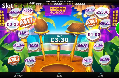 Οθόνη3. Fluffy Arcade: Coconut Sky LuckyTap Κουλοχέρης