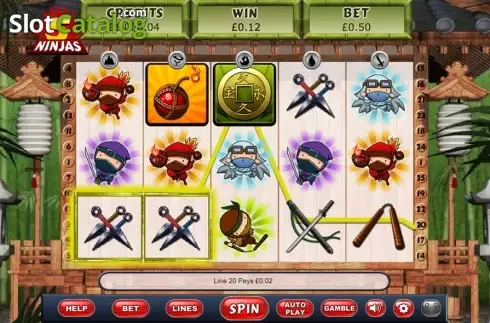 Άνοιγμα της οθόνης Wild Win 2. 5 Ninjas Κουλοχέρης