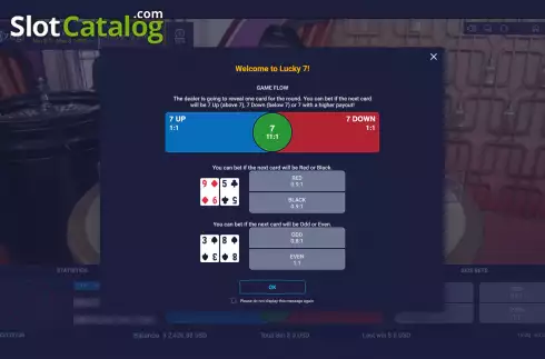 Οθόνη2. Lucky 7 (Ezugi) Κουλοχέρης
