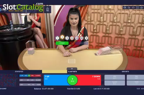 Οθόνη3. Lucky 7 (Ezugi) Κουλοχέρης