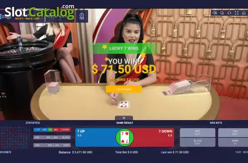 Οθόνη4. Lucky 7 (Ezugi) Κουλοχέρης