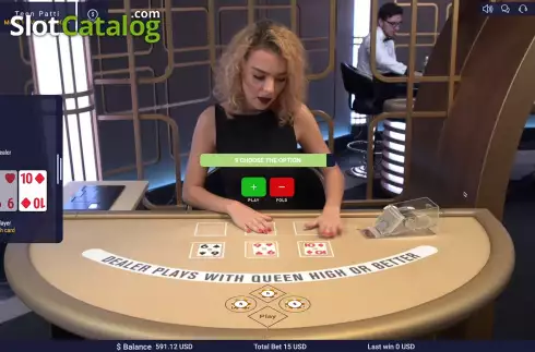 Οθόνη2. Teen Patti (Ezugi) Κουλοχέρης
