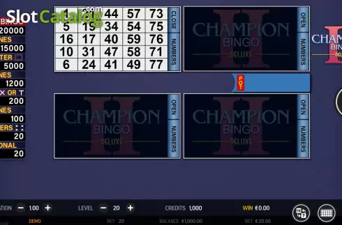 Οθόνη2. Champion Bingo II Deluxe Κουλοχέρης