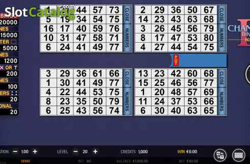 Οθόνη3. Champion Bingo II Deluxe Κουλοχέρης