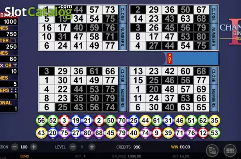 Οθόνη5. Champion Bingo II Deluxe Κουλοχέρης